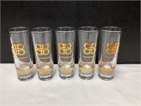 Five Cera Bailey's Shot Glasses