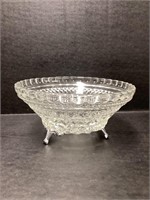 Wexford Glass Bowl with Metal Footed Pedestal