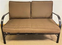 GREAT QUALITY MODERN PATIO TWO SEAT SOFA W CUSHION