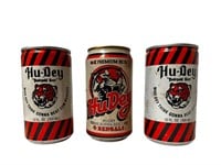 3 Hu-Dey 12 Ounce Beer Cans