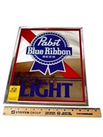 Pabst Blue Ribbon Beer Light Beer Sign (Mirrored)