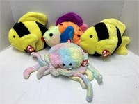 Four Ty Beanie Buddies - Goochy, Bubbles (2),