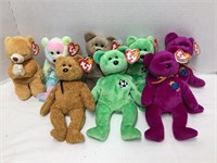 Eight Ty Beanie Babies Bears