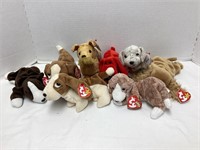 Eight Ty Beanie Babies Dogs