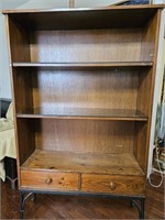 60"X 12"X 35" NICE BOOKCASE WITH TWO GLASS