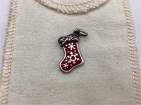 James Avery Enamel Stocking Sterling Charm