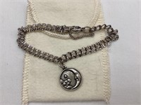 James Avery Sterling Charm Bracelet & Moon Charm