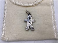 James Avery Gingerbread Boy Sterling Silver Charm