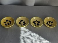 FOUR OLIVE OIL DIPPING DISHES 4"