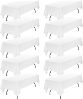 $104  10 Pack Tablecloth 90x156 - White