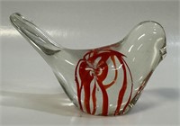 NICE BLOWN GLASS BIRD PAPER WEIGHT