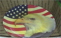 AMERICAN BALD EAGLE, FLAG COLLECTOR PLATE