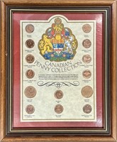 CANADIAN PENNY COLLECTION - FRAMED