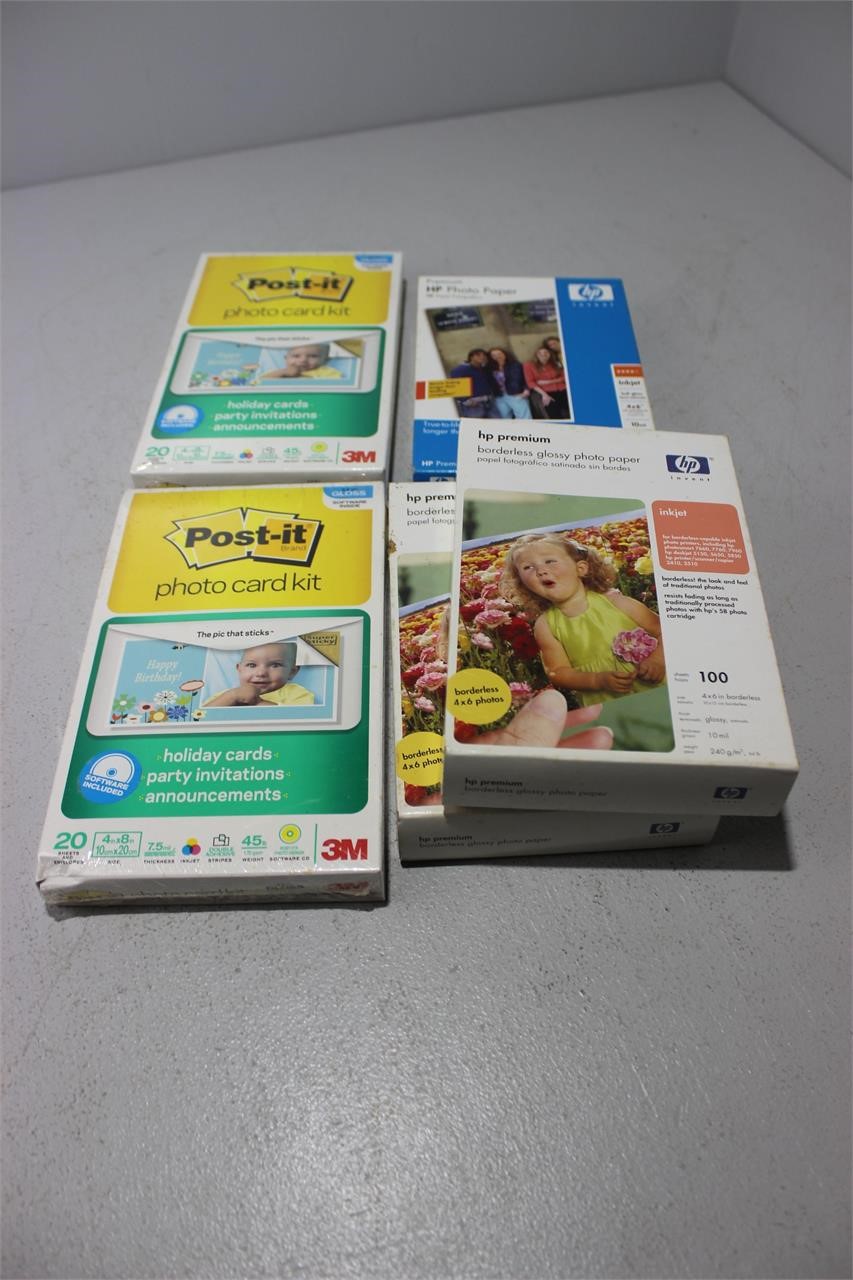 New in Box Photo Paper HP and More