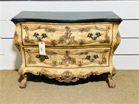 Ornate Chest of Drawers w/Faux Marble Top