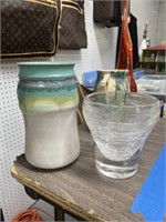 Crackle glass and pottery