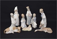 9-pc Lladro Porcelain Nativity Set