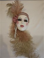 6.5" MASK 18" FROM TOP TO BOTTOM FEATHERS,