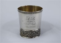 1888 Gorham Engraved Sterling Silver Mug