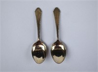 2 Treasury Sterling Silver Youth Spoons