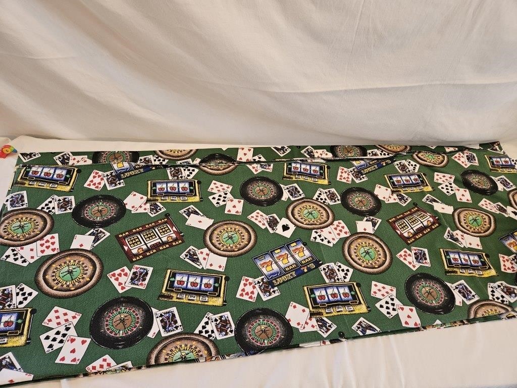 TWO 75"X54" POKER TABLE CLOTHS