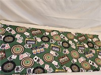 TWO 75"X54" POKER TABLE CLOTHS