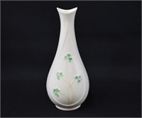 Irish Belleek Porcelain Shamrock Daisy Bud Vase