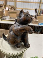 Wood carved Cat kitten