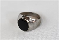 Sterling Silver Onyx Signet Ring