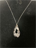 STERLING SILVER DRUZY AND CHAIN