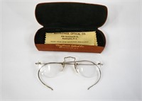 1920 10kt Gold BAUSCH & LOMB Rimless Eye Glasses