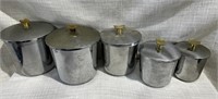 Set of 5 Kitchen Canisters