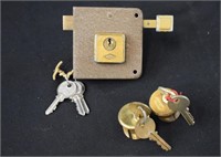 3 Sets of Vintage Locks with Keys