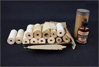 Lot of Meter Paper Rolls and Ink