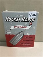 CRYSTAL ROCKET RADIO IN BOX