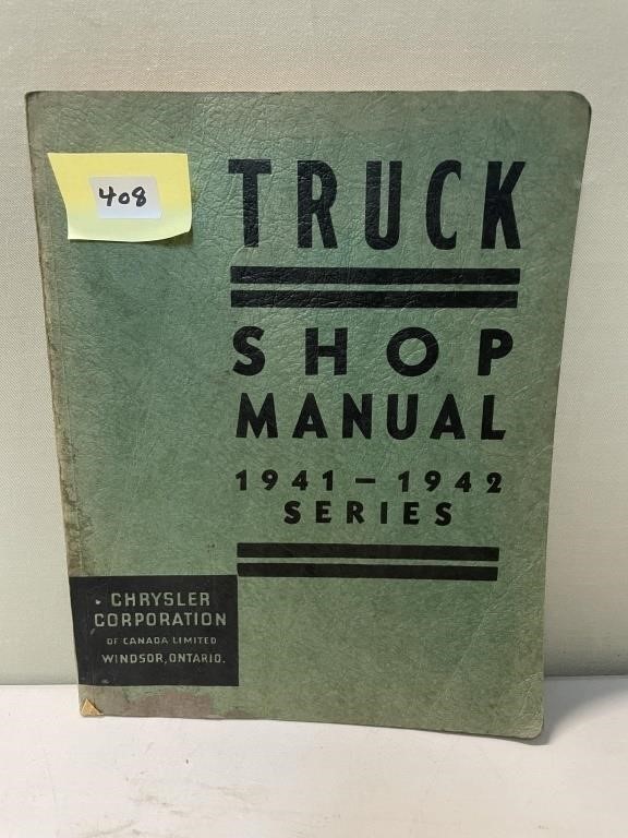 CHRYSLER 1941/42 TRUCK SHOP MANUAL