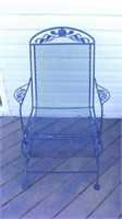 Metal mesh spring rocker patio chair
