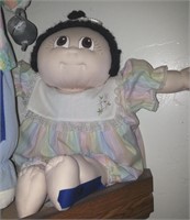 HAND MADE CABBAGE PATCH STYLE DOLL, PASTEL DRESS