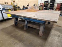 HUGE CUSTOM BUILT STEEL FABRICATING TABLE