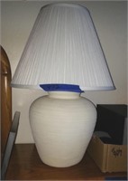TABLE TOP LAMP, IVORY COLOR, WHITE SHADE