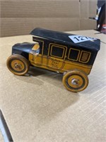 Antique Tin yellow taxi cab car toy