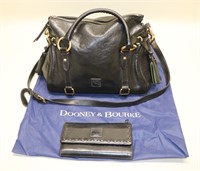Dooney & Bourke Black Leather Handbag & Wallet