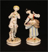 Royal Vienna Beehive Mark Man & Woman Figurines