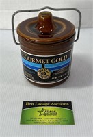 Gourmet Gold Cheese Stoneware Jar