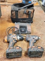 RIGID CORDLESS DRILL AND IMPACT DRIVER WITH