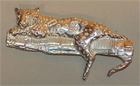 C Molina Taxco Mexican Sterling Panther Cat Brooch