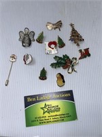 Holiday Brooches and pendants