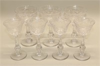 (7) Miller Rogaska Cut Crystal Etched Wine Glasses