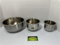 3 Metal Bowls