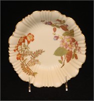 1889 Royal Worcester Hand Decorated Floral Bowl